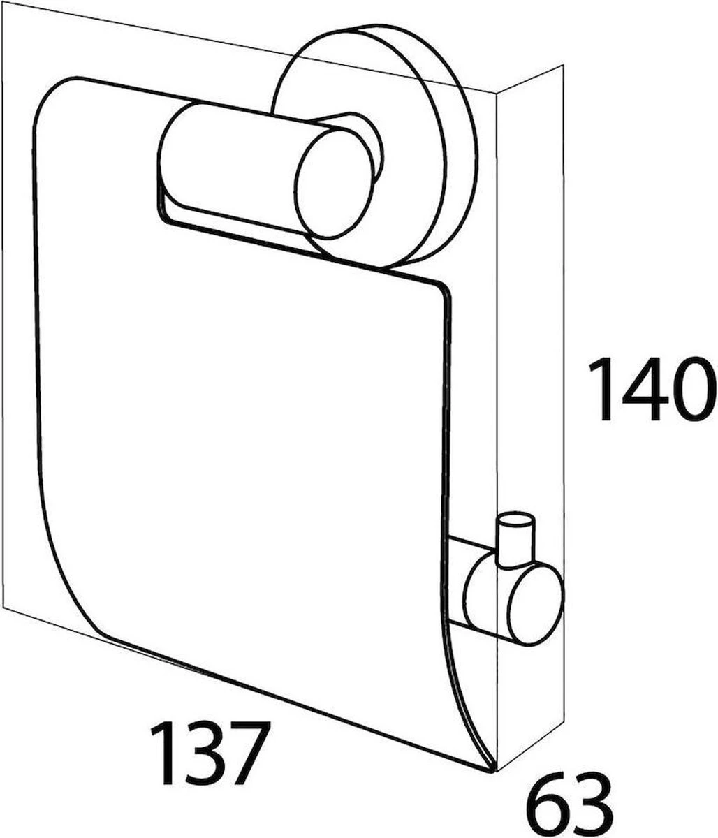 Tiger Boston - Toiletrolhouder Met Klep - RVS Geborsteld - Afbeelding 2