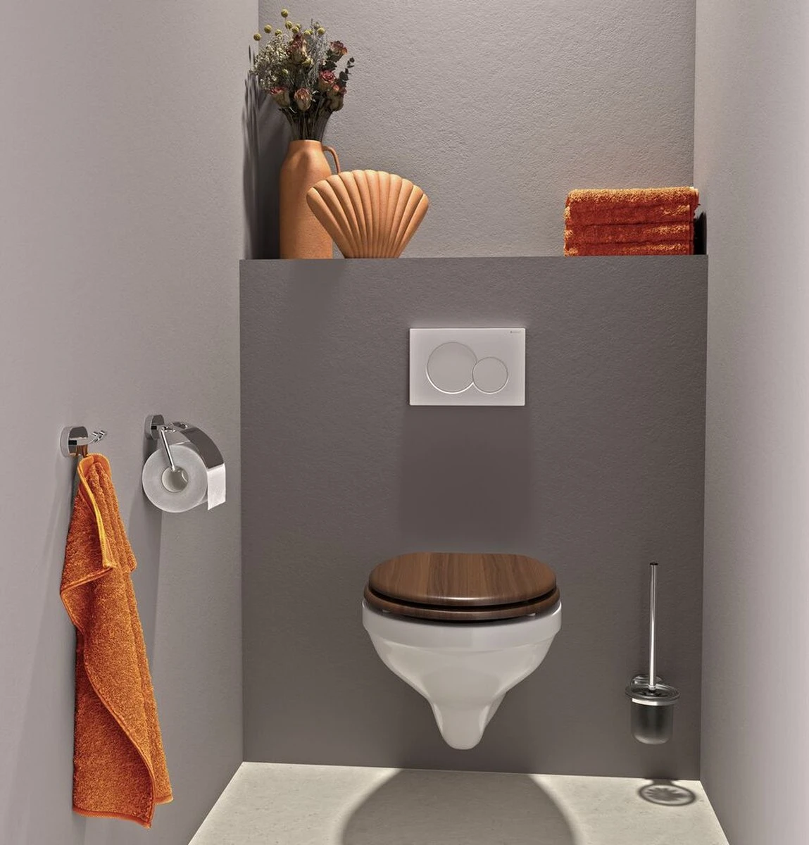 Tiger Douglas - Toiletbril - MDF - Walnoot - Afbeelding 7