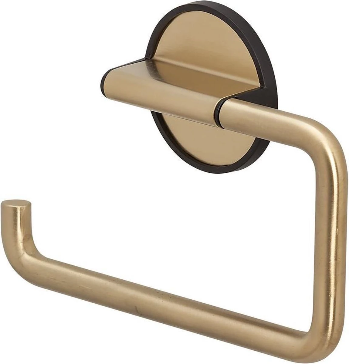 Tiger Tune - Toiletaccessoireset - Toiletborstel Met Houder - Toiletrolhouder Zonder Klep - Handdoekhaak – Messing Geborsteld / Zwart - Afbeelding 10