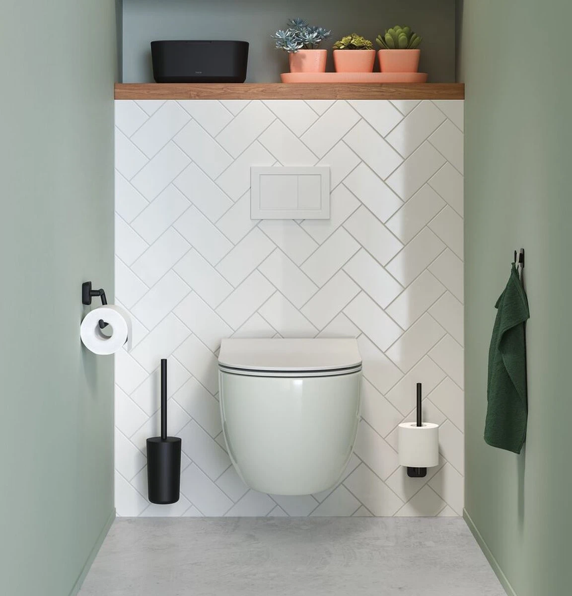 Tiger Carv - Toiletborstel Met Houder - Zwart - Afbeelding 6