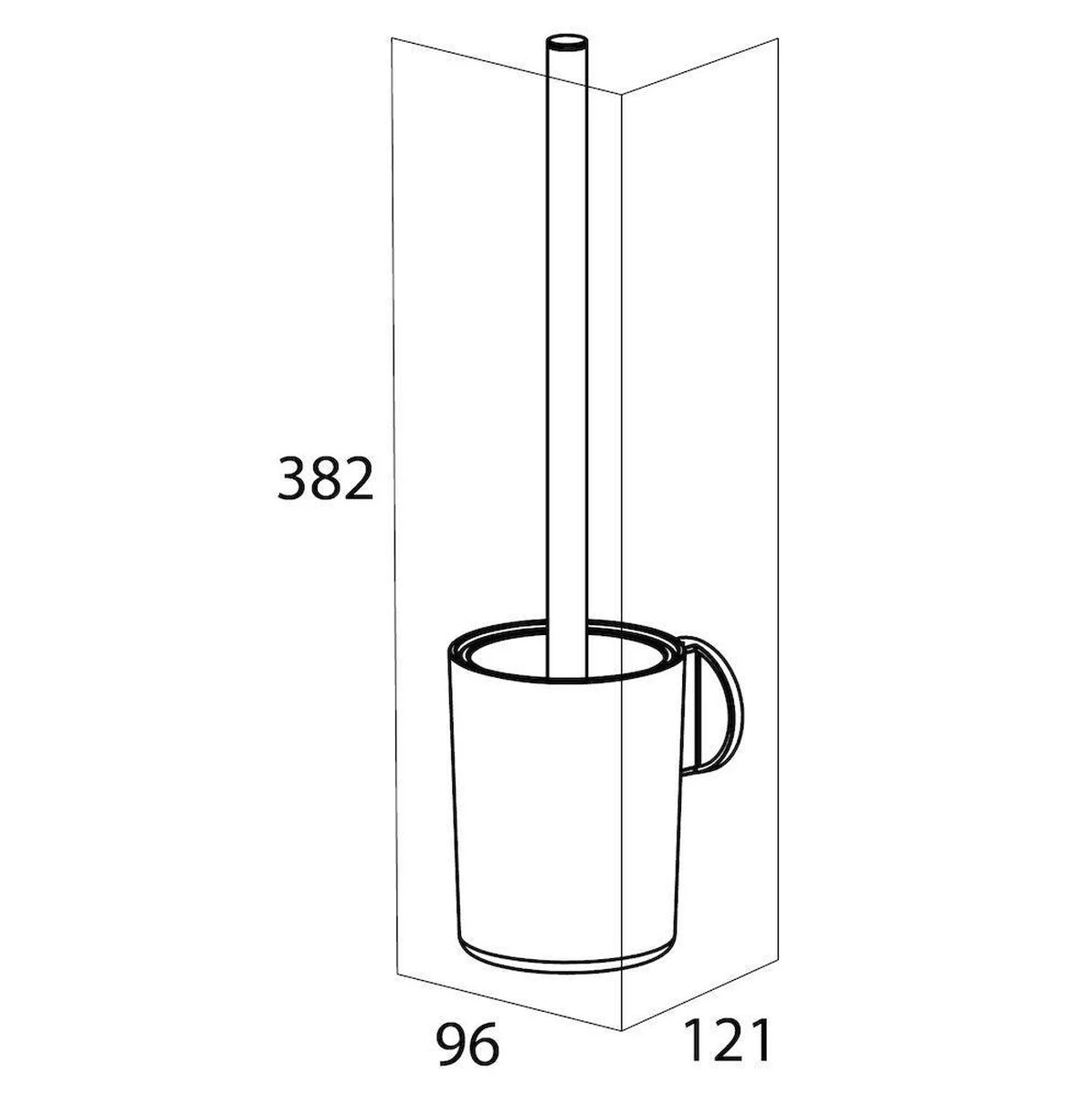 Tiger Tune - Toiletborstel Met Houder - Messing Geborsteld / Zwart - Afbeelding 8