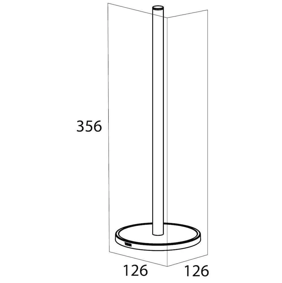 Tiger Tune - Reserverolhouder Vrijstaand - Messing Geborsteld / Zwart - Afbeelding 6