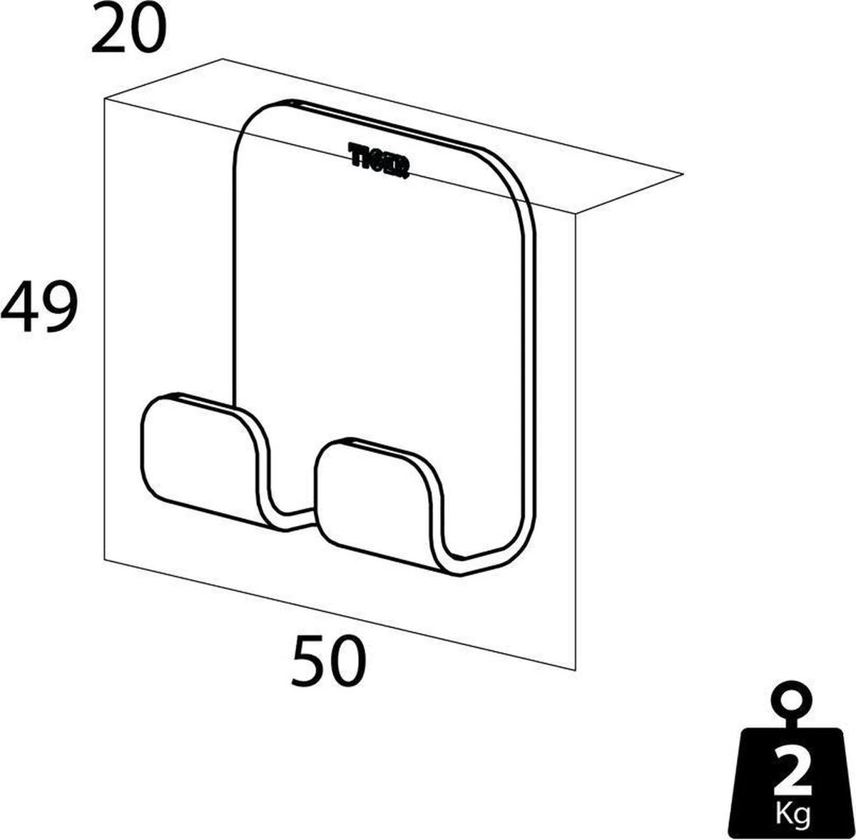 Tiger Colar - Handdoekhaak - Zwart - Afbeelding 9