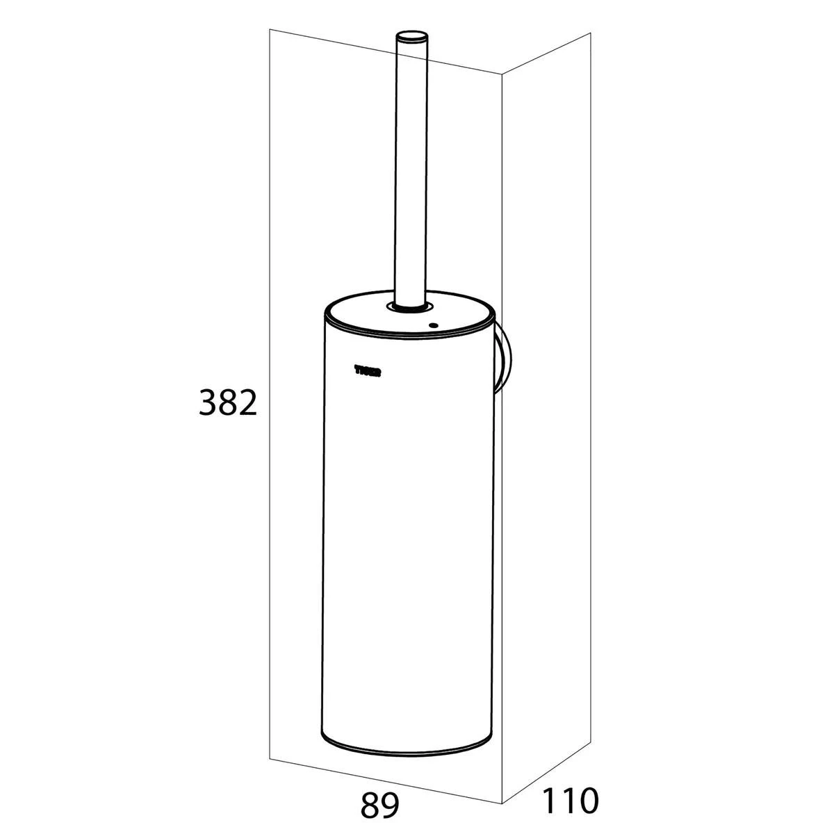 Tiger Noon Toiletborstel Met Houder - Zwart - Afbeelding 6