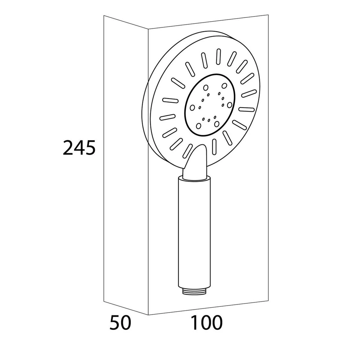 Tiger Tyne Doucheset - Regendouche Ø 22,5 Cm - Handdouche Ø 12 Cm - 3 Standen - Mat Zwart - Afbeelding 12