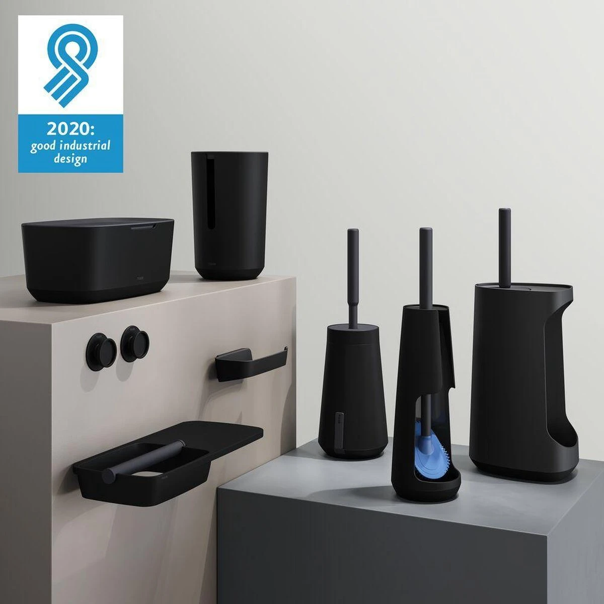 Tiger Tess - Toiletrolhouder Zonder Klep - Zwart - Afbeelding 9