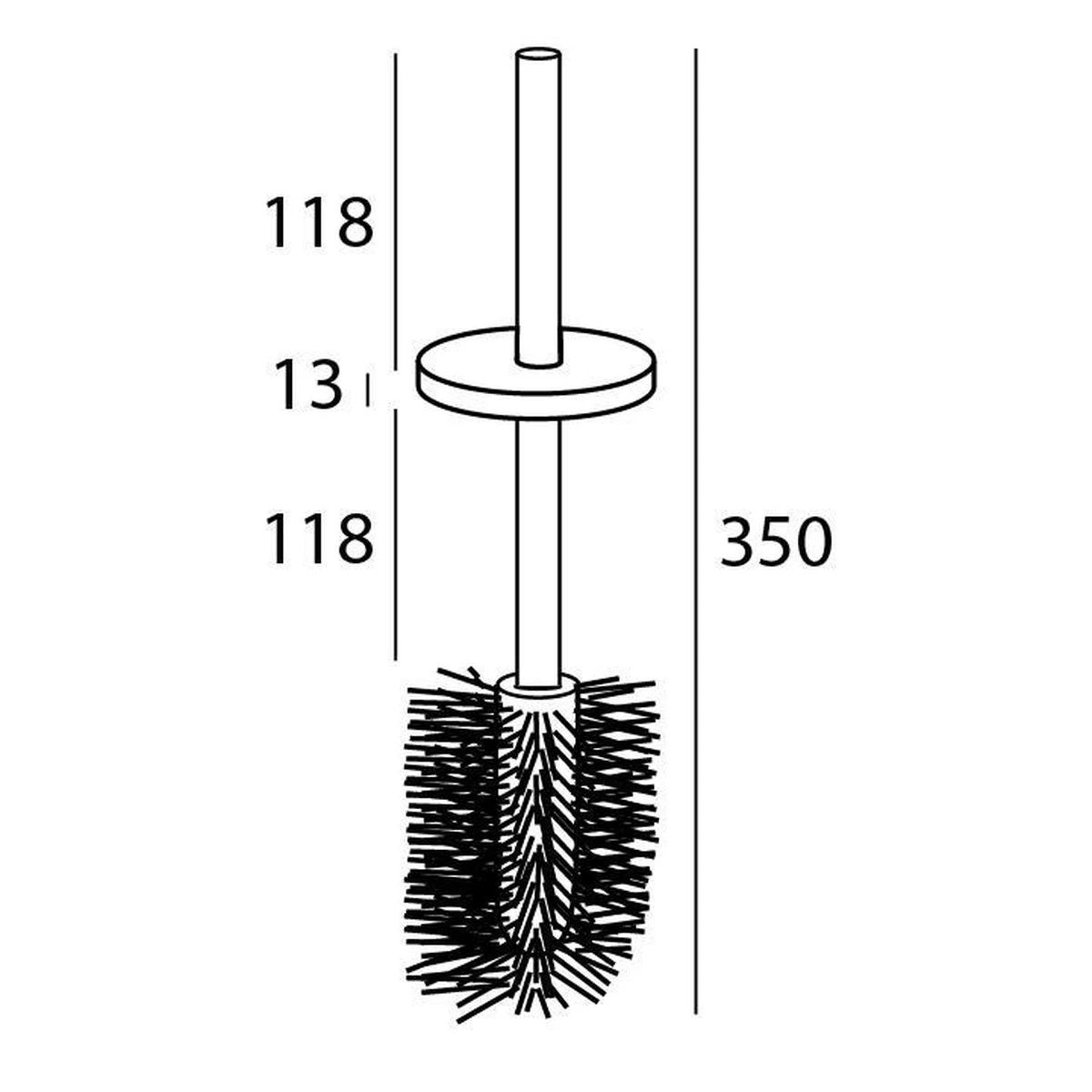 Tiger Boston Toiletborstel - Reserveonderdeel - RVS Geborsteld - Afbeelding 3