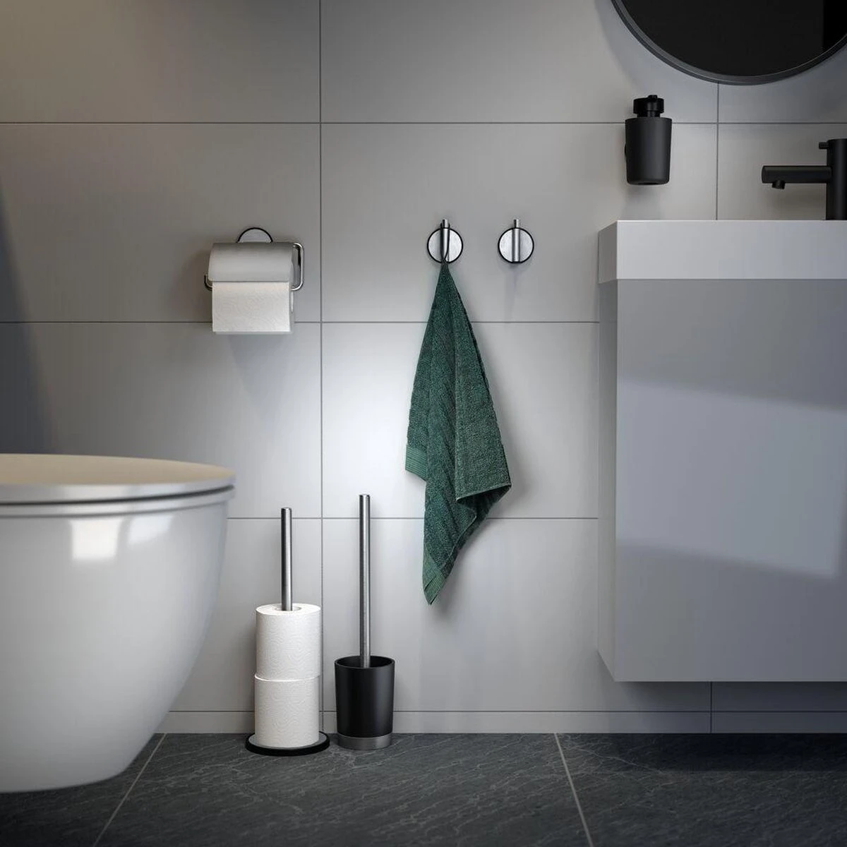 Tiger Tune - Zeepdispenser - RVS Geborsteld / Zwart - Afbeelding 7