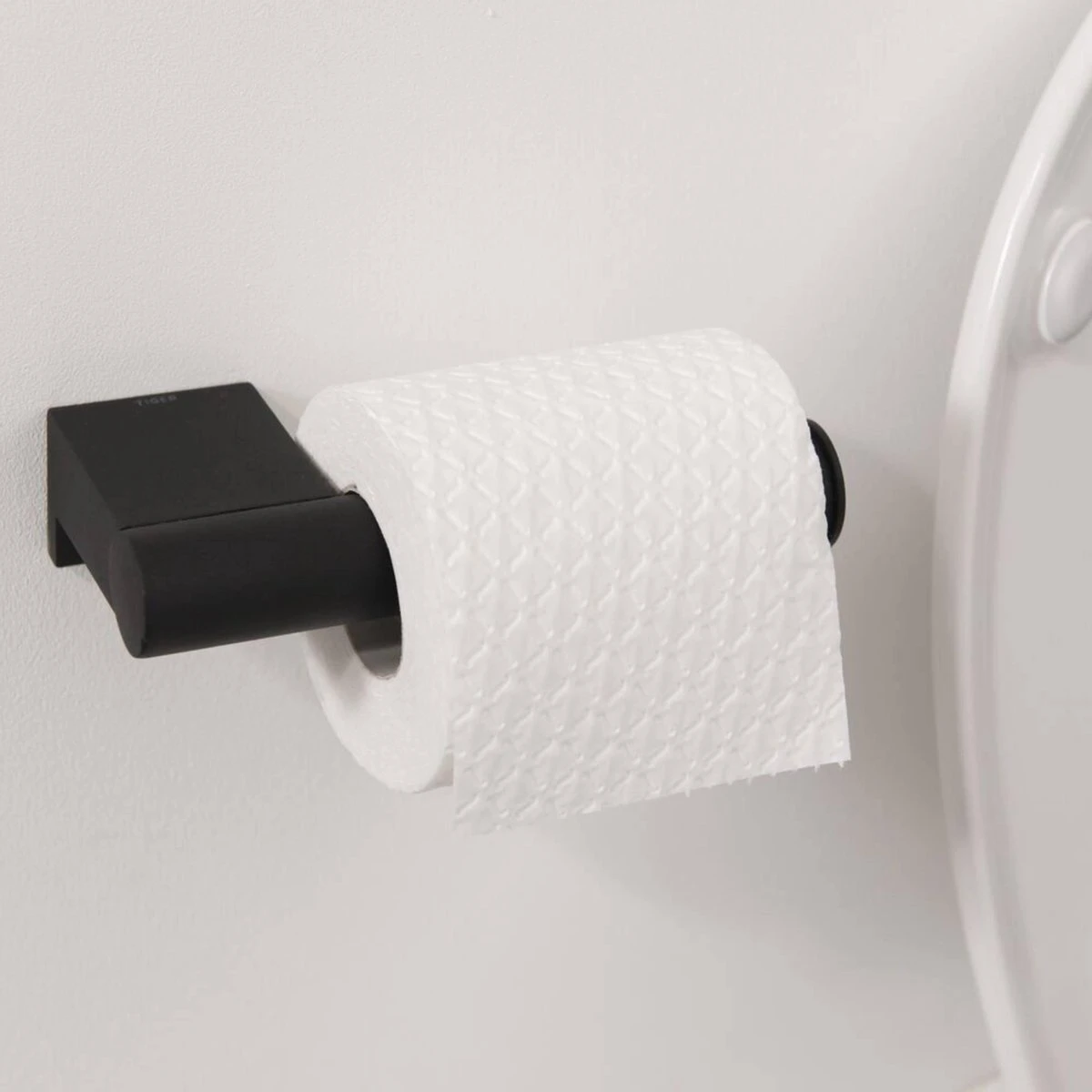 Tiger Bold - Toiletrolhouder Zonder Klep - Zwart - Afbeelding 3