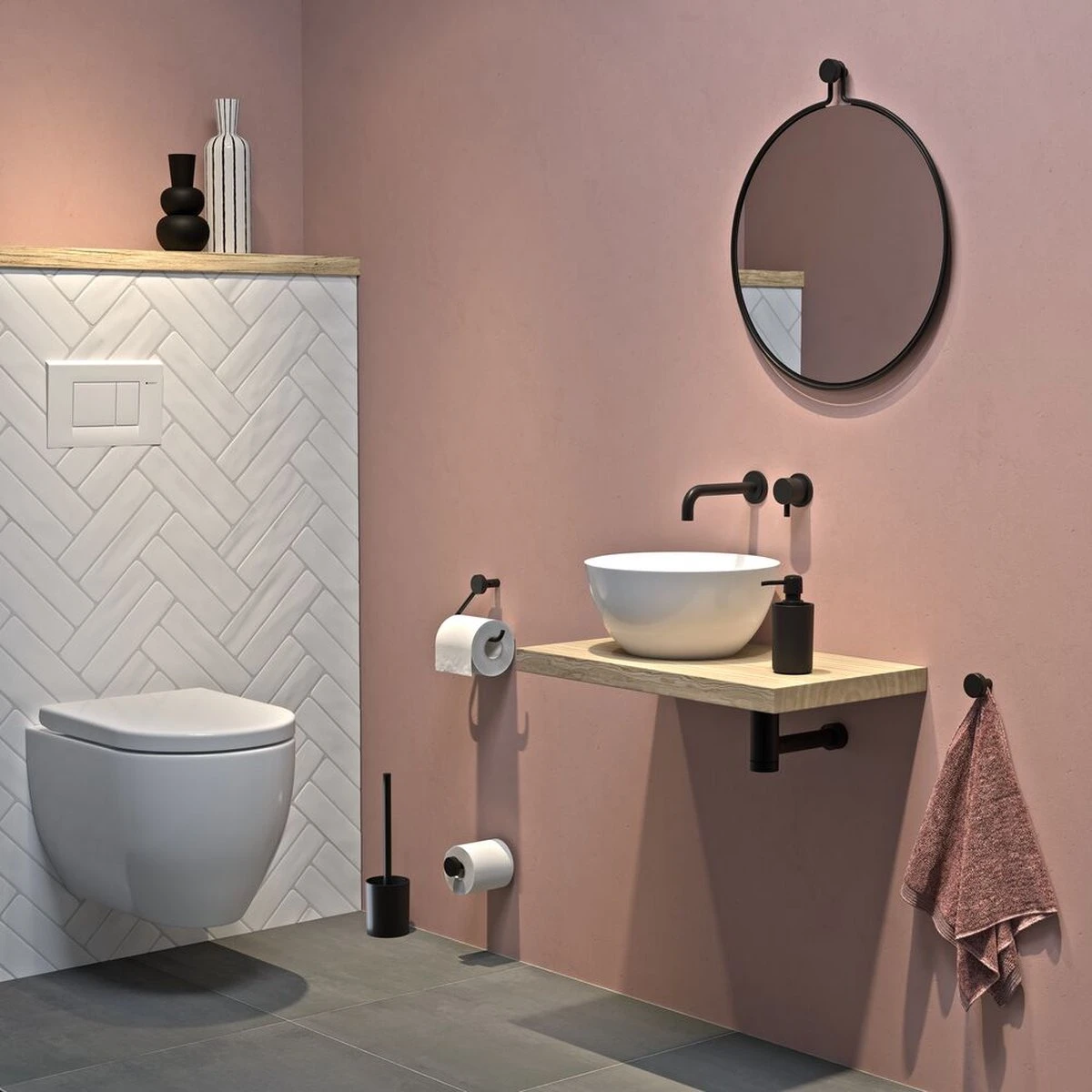 Tiger Porto - Toiletborstel Met Houder - Vrijstaand - Zwart - Afbeelding 3