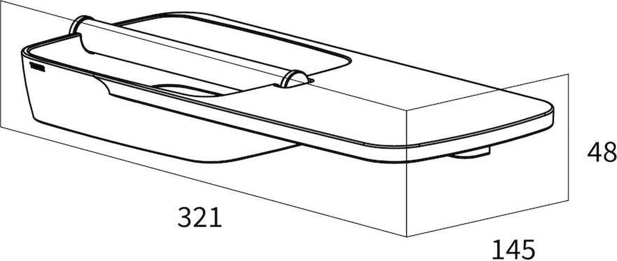 Tiger Tess - Toiletrolhouder Met Planchet - 32,1 Cm - Zwart / Antraciet - Afbeelding 8