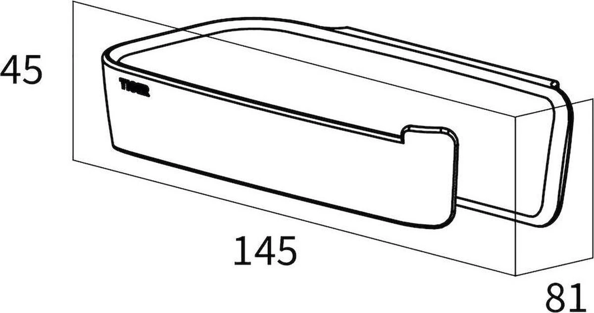Tiger Tess - Toiletrolhouder Zonder Klep - Zwart - Afbeelding 2
