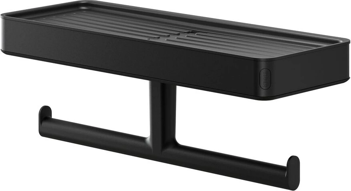 Tiger Carv - Toiletrolhouder Met Planchet - Zwart - Afbeelding 5