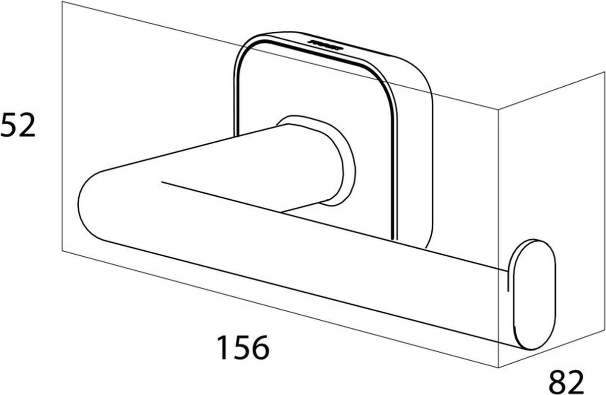 Tiger Carv - Toiletrolhouder Zonder Klep Met L-vorm - Zwart - Afbeelding 2