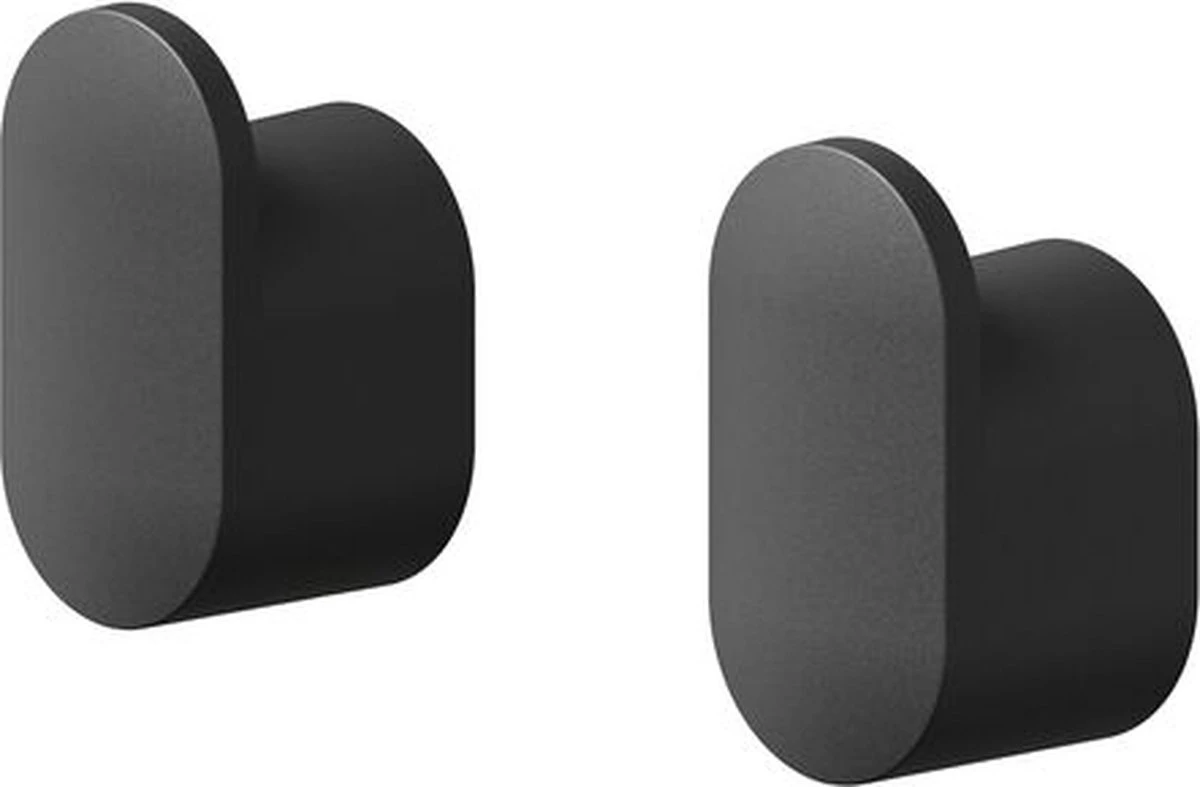 Tiger Carv - Handdoekhaak Klein (2 Stuks) - 1,6 X 1,4 X 2,5 Cm - Zwart - Afbeelding 2