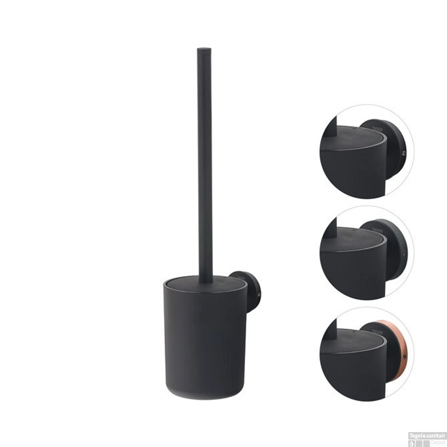 Toiletborstelhouder Tiger Urban Muur Mat Zwart - Afbeelding 7