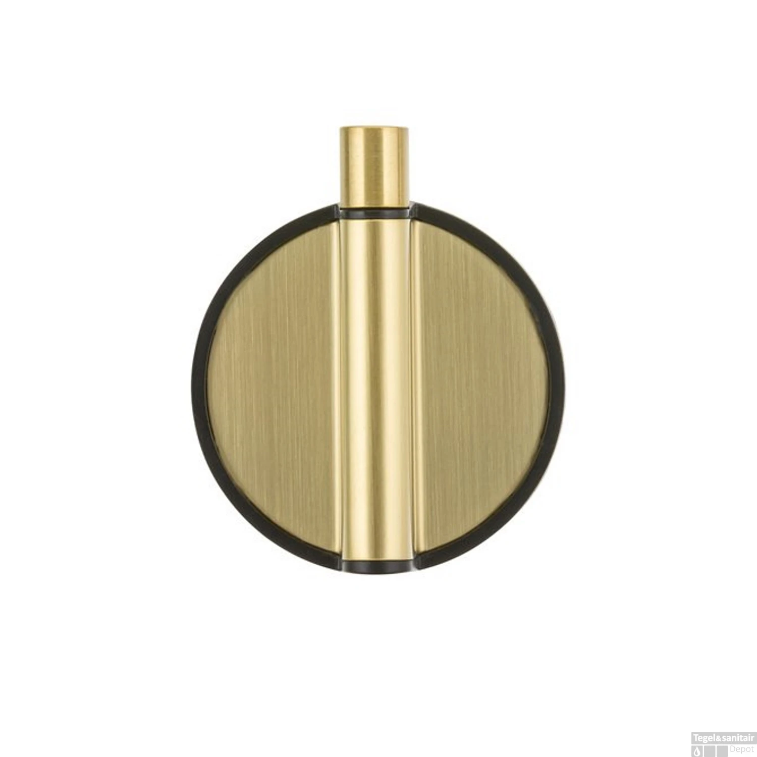 Handdoekhaak Tiger Tune Zwart Met Geborsteld Messing - Afbeelding 3