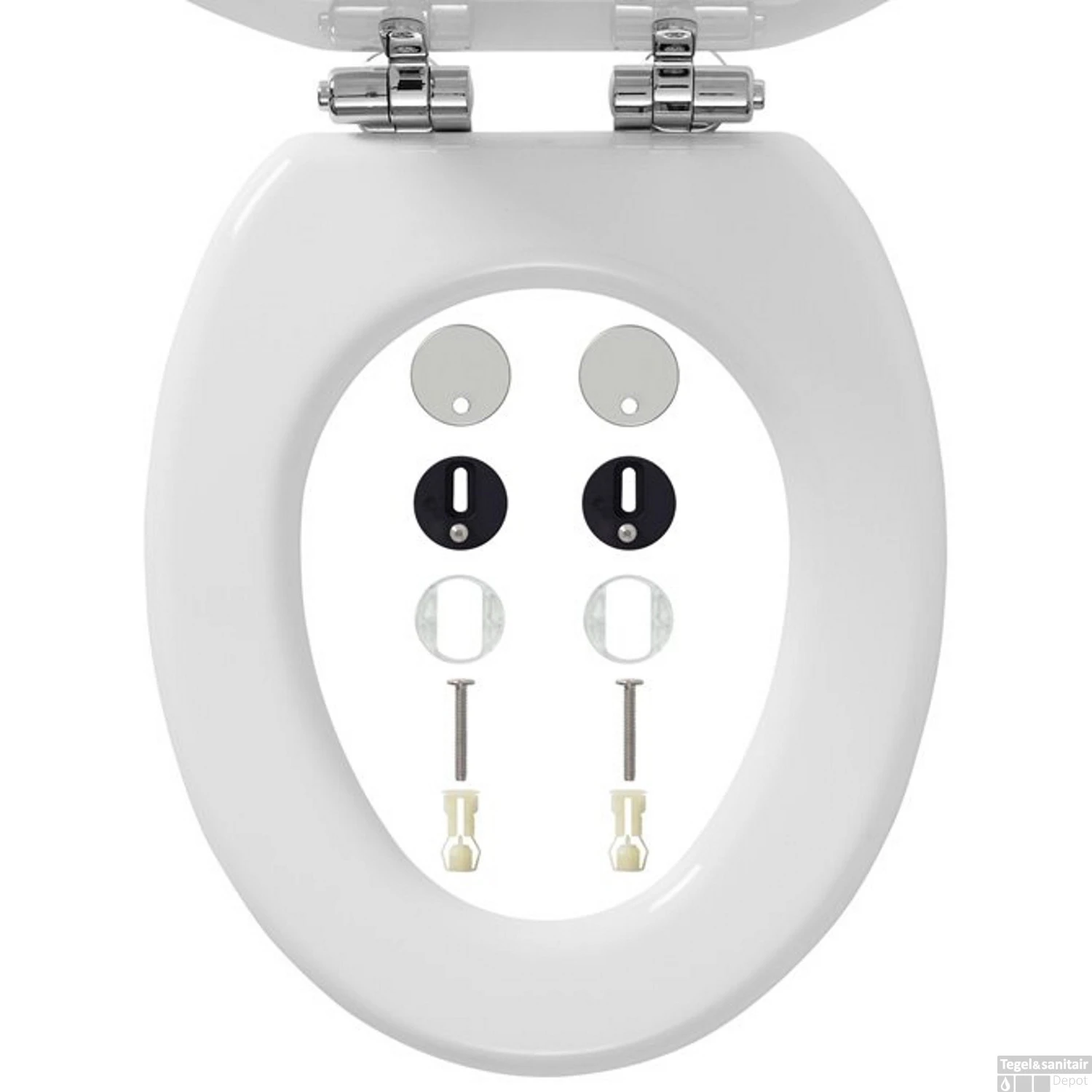 Toiletzitting Tiger Mississippi Softclose Hout Wit - Afbeelding 6