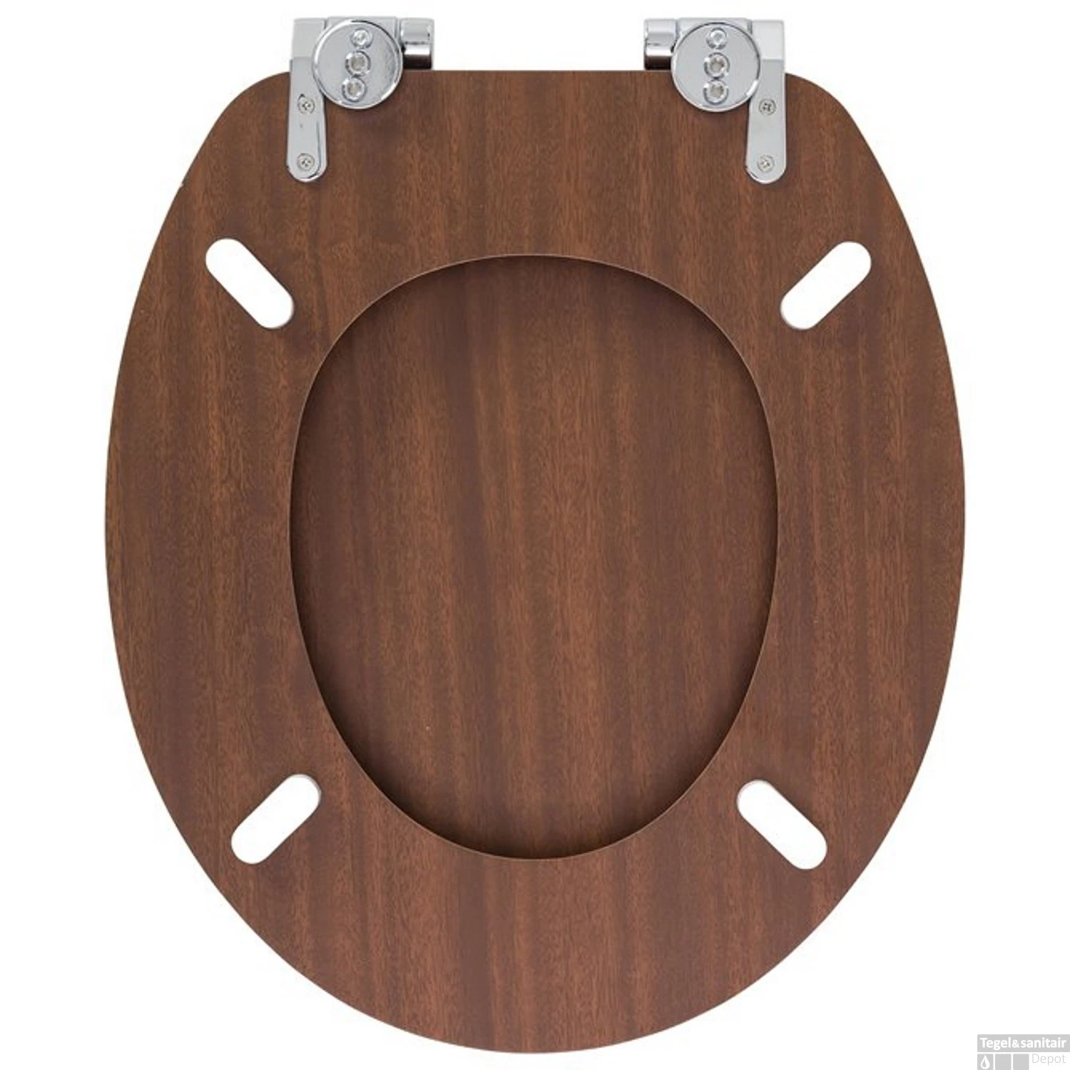 Toiletzitting Tiger Douglas Softclose Hout Walnoot - Afbeelding 5