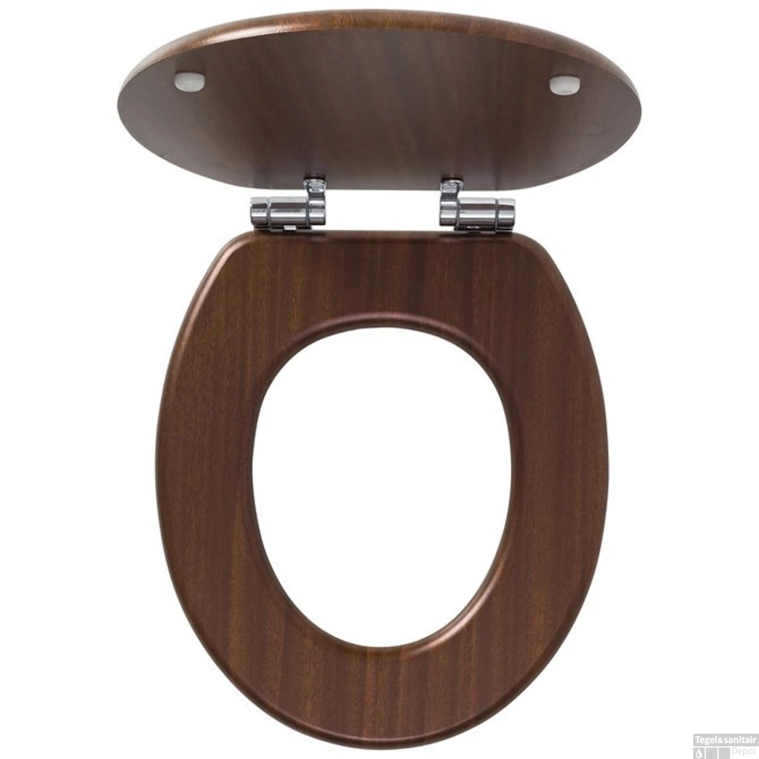 Toiletzitting Tiger Douglas Softclose Hout Walnoot - Afbeelding 4