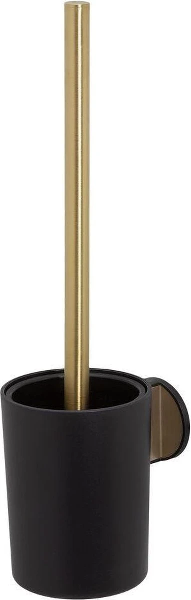 Tiger Tune - Toiletaccessoireset - Toiletborstel Met Houder - Toiletrolhouder Zonder Klep - Handdoekhaak – Messing Geborsteld / Zwart - Afbeelding 3