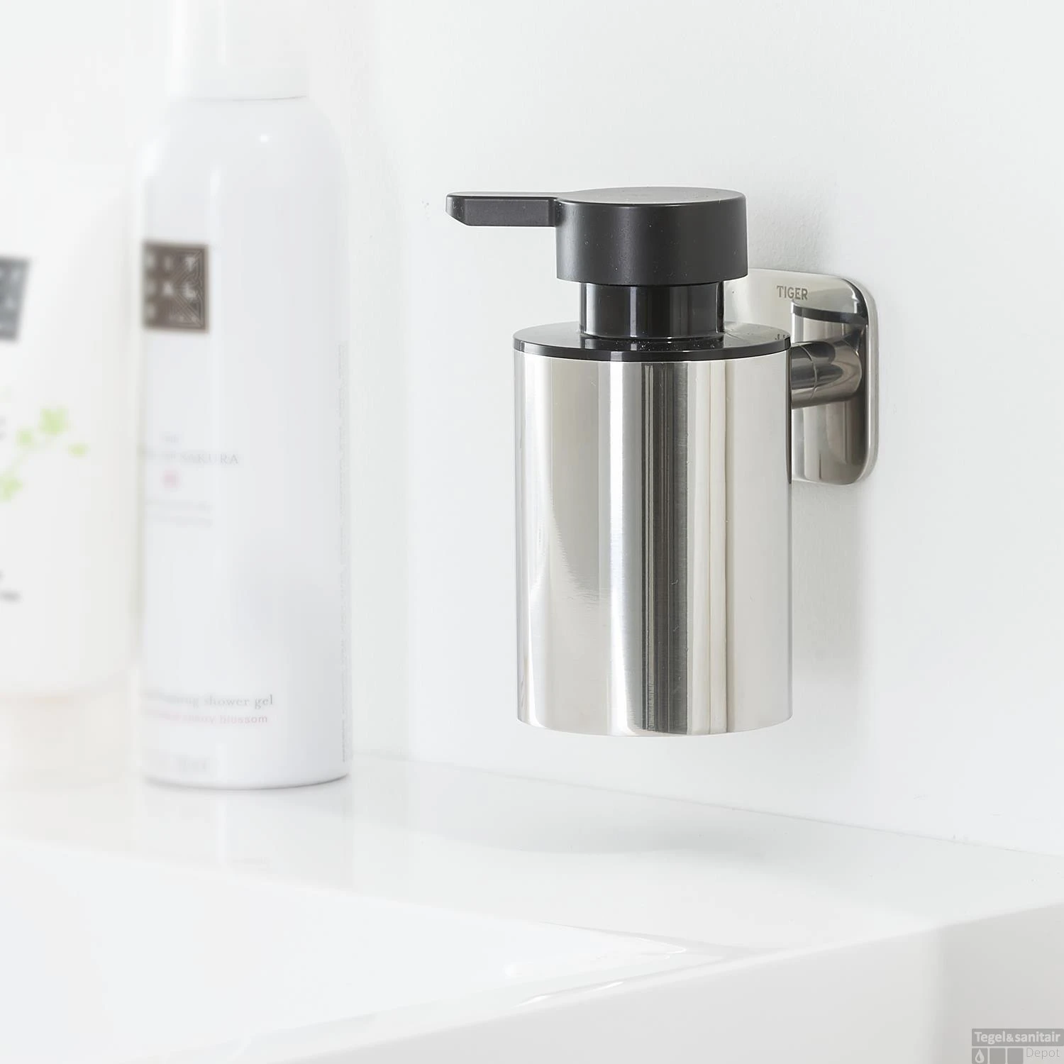 Zeepdispencer Tiger Colar Gepolijst RVS - Afbeelding 4