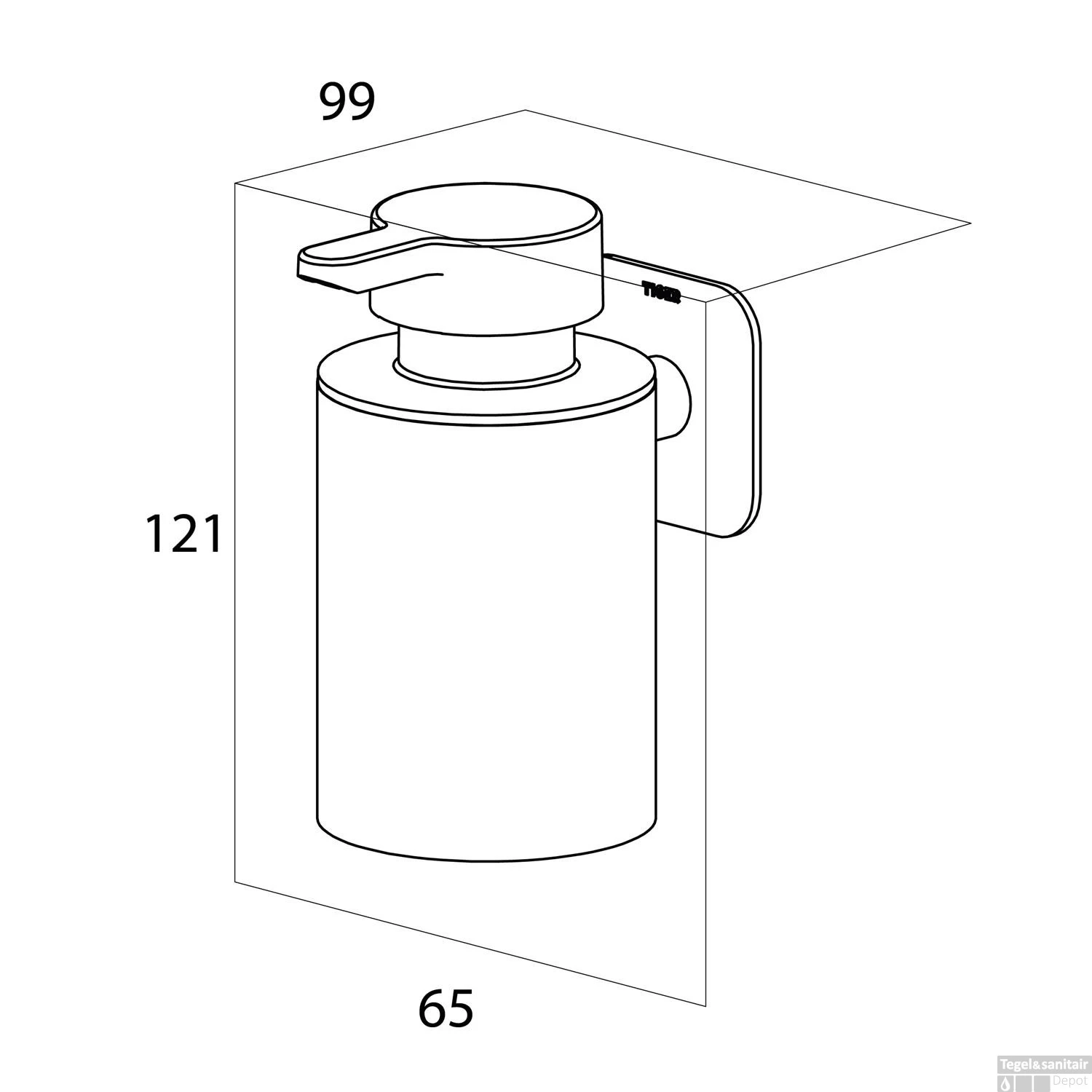 Zeepdispencer Tiger Colar Gepolijst RVS - Afbeelding 8