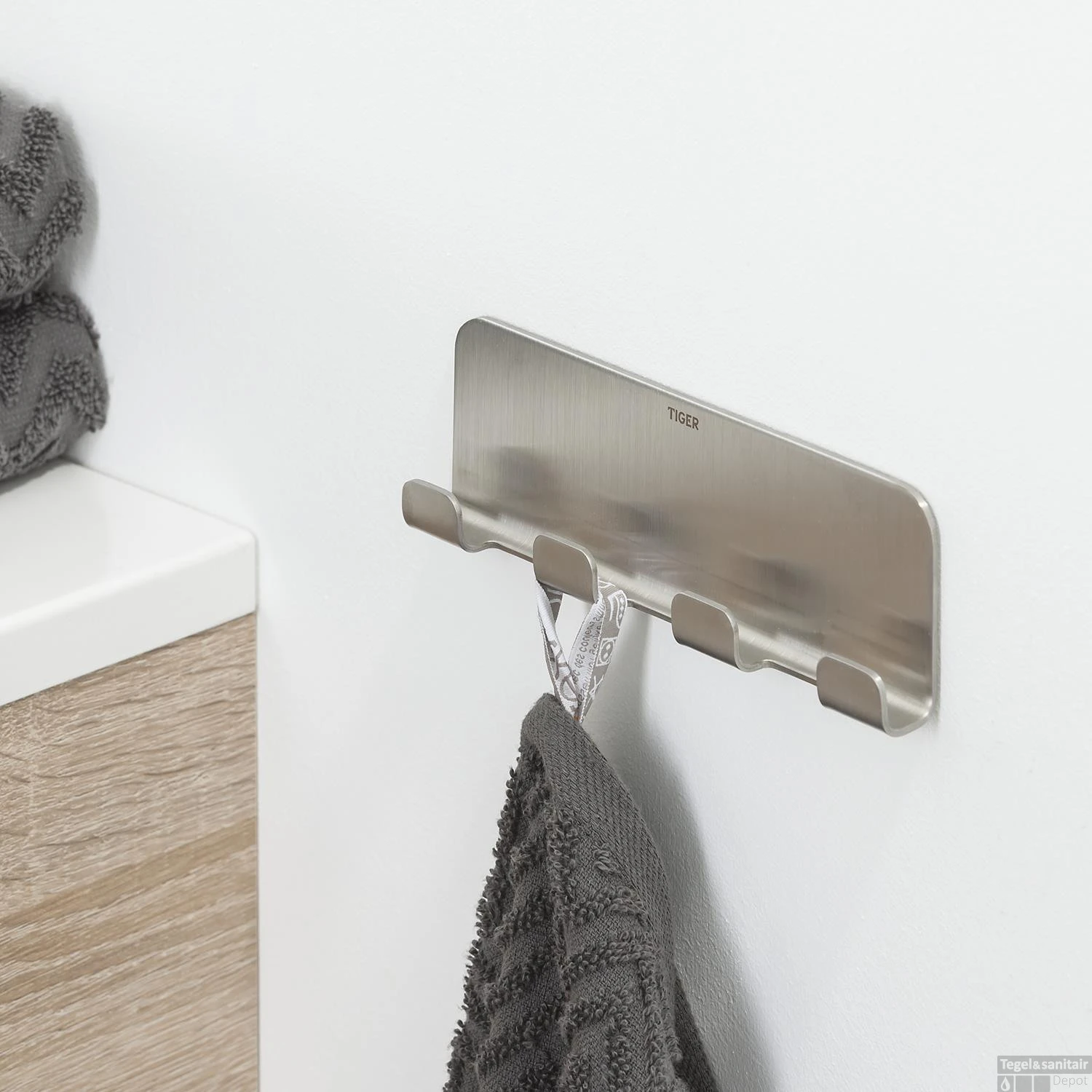 MultiHaak Tiger Colar Geborsteld RVS - Afbeelding 3