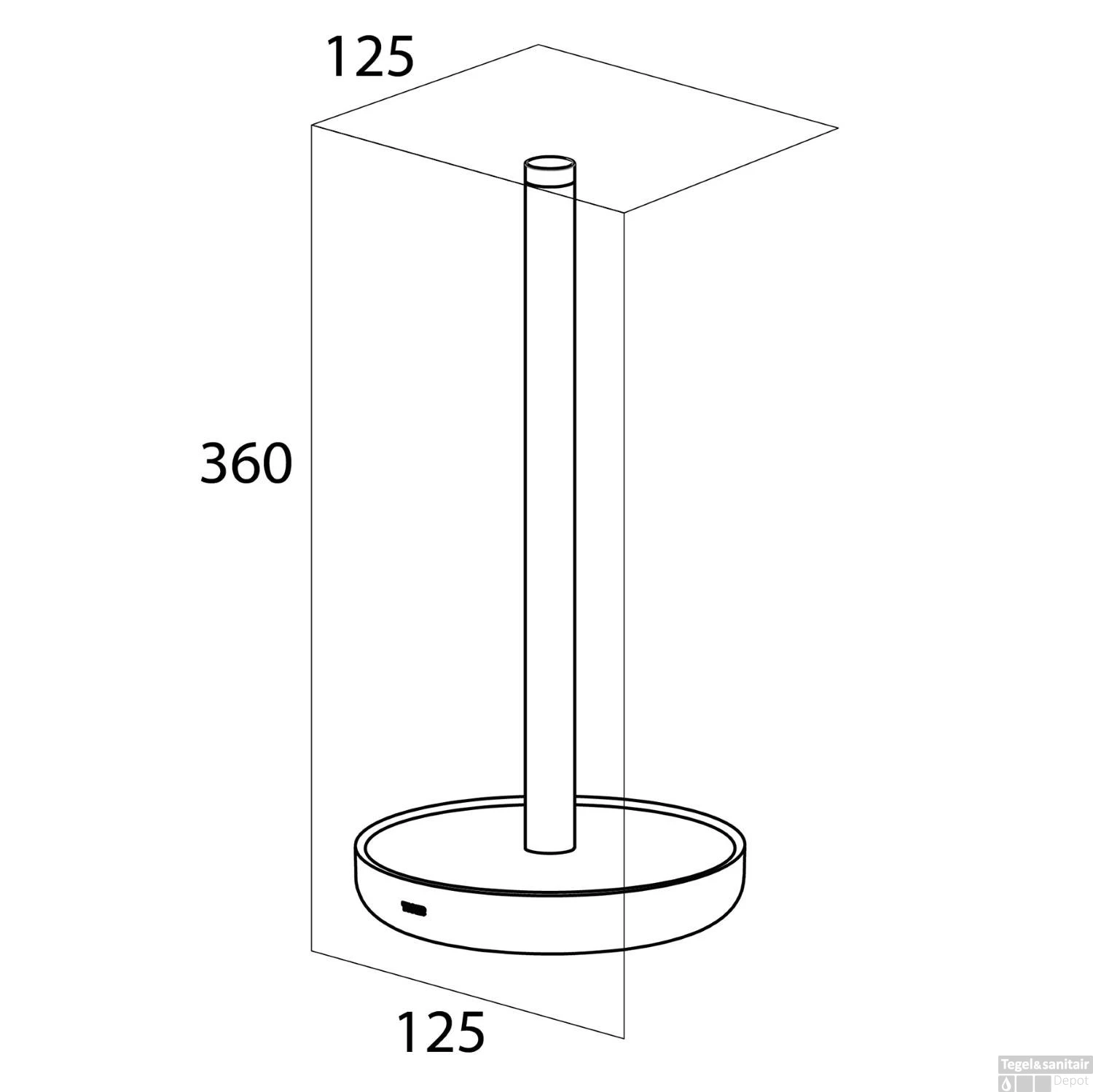 Vrijstaande Reserverolhouder Tiger Urban Mat Zwart - Afbeelding 5