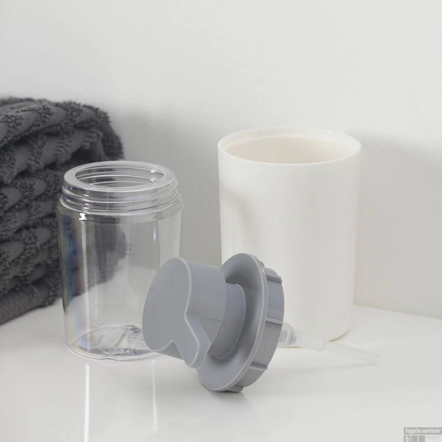 Vrijstaande Zeepdispencer Tiger Urban Mat Wit - Afbeelding 2