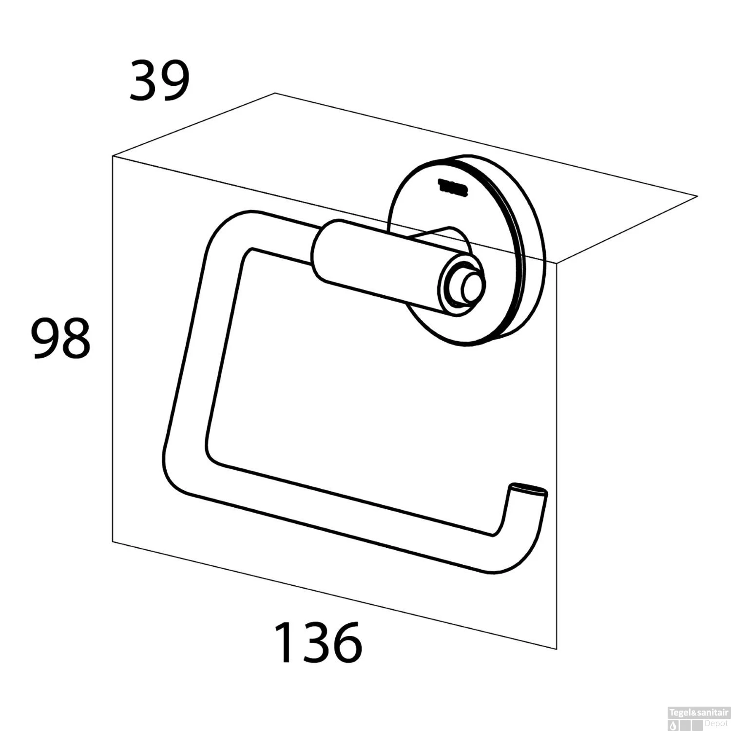 Toiletrolhouder Tiger Urban Zonder Klep Mat Zwart - Afbeelding 9