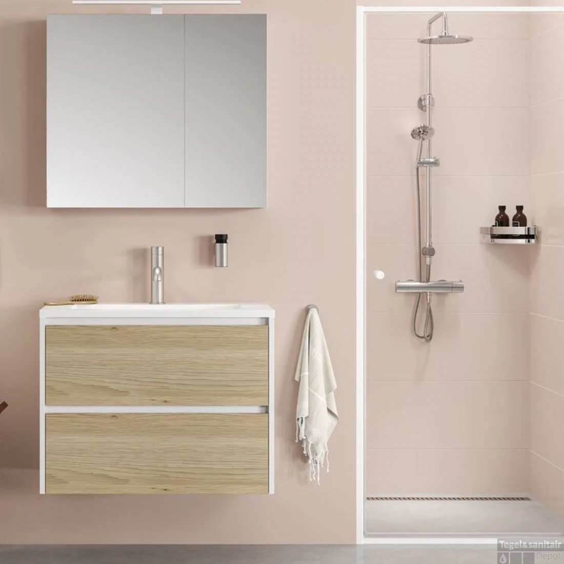 Tiger Noon Douchemand Hoek RVS Geborsteld - Afbeelding 4