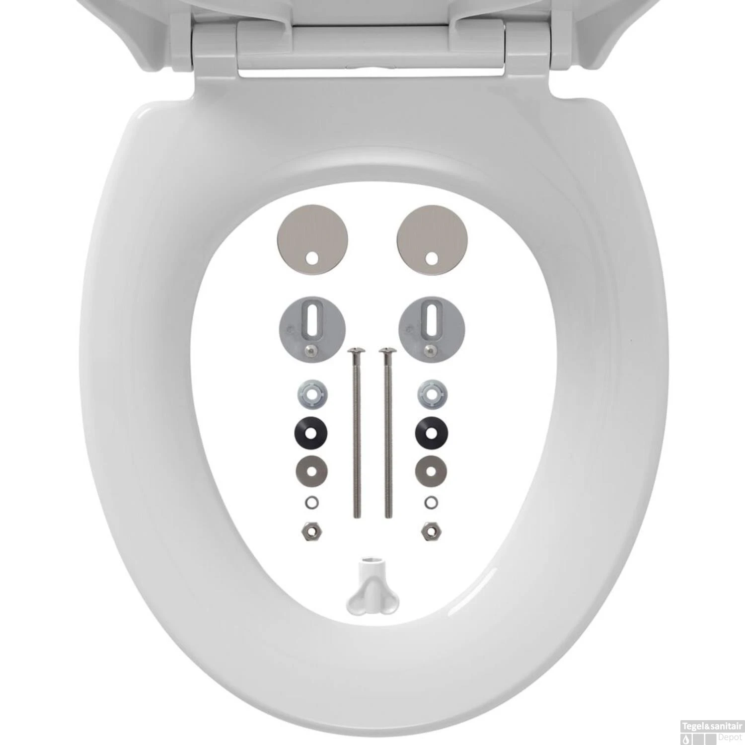 Toiletzitting Tiger Tulsa Softclose Quickrelease Thermoplast RVS Wit - Afbeelding 9