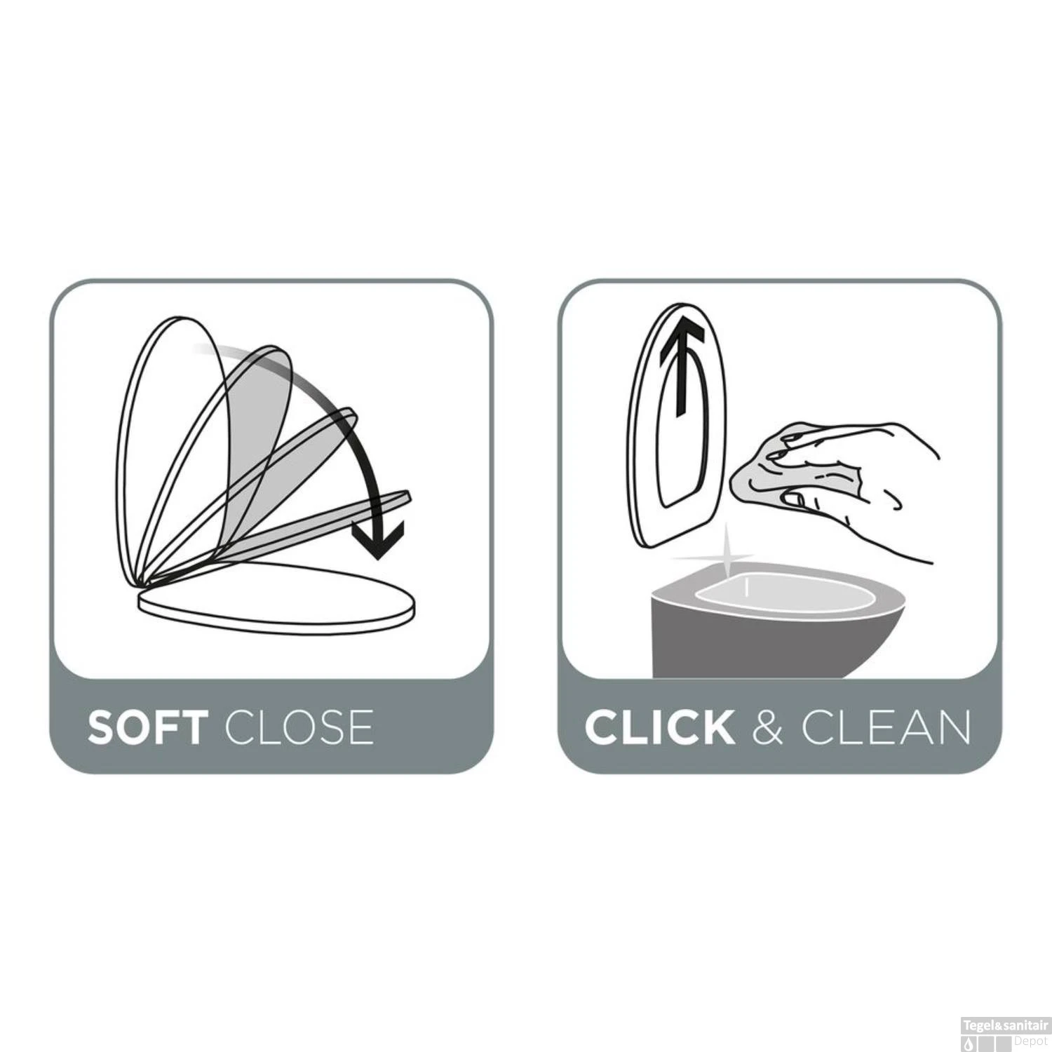 Toiletzitting Tiger Pasadena Thermoplast Softclose Quickrelease Wit - Afbeelding 7