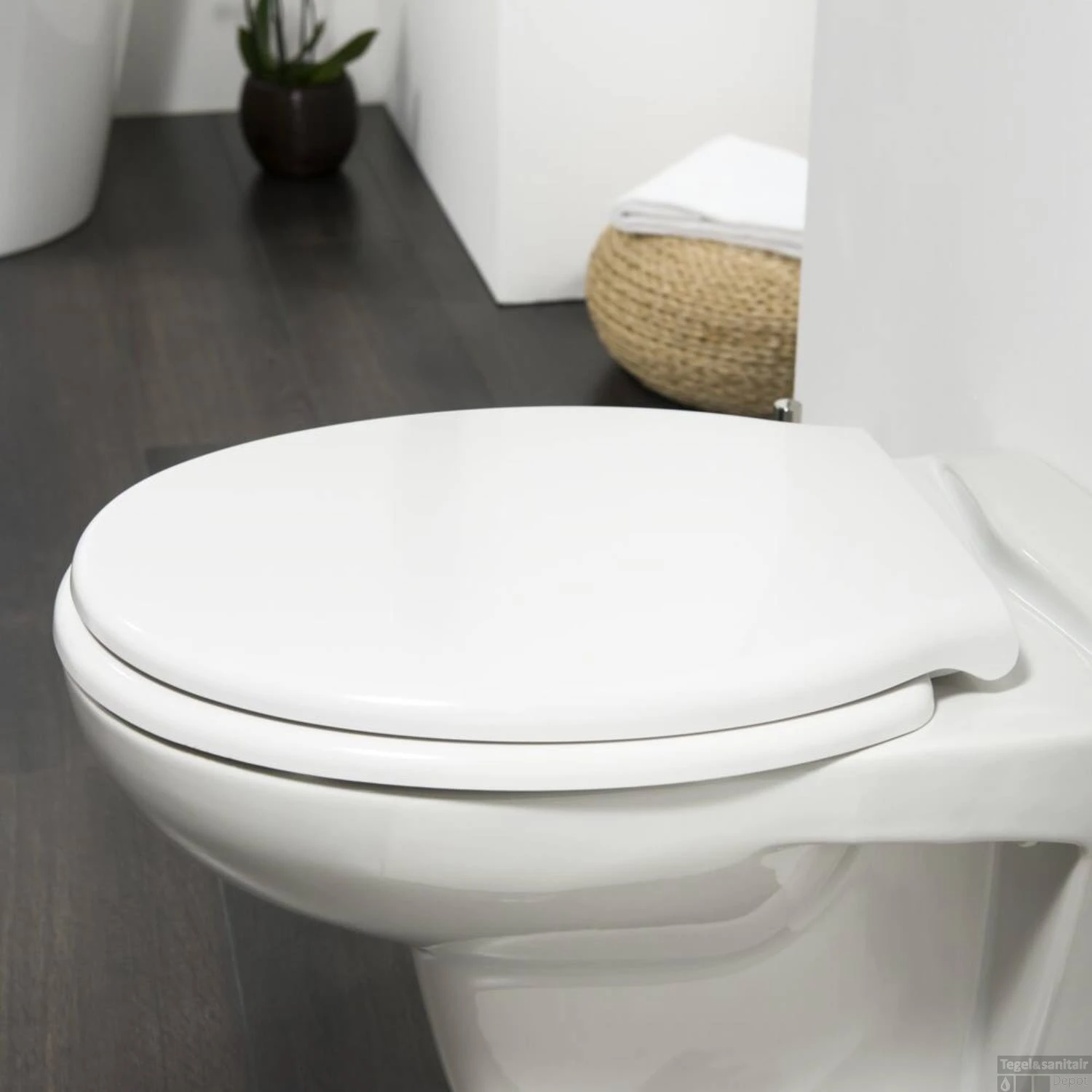 Toiletzitting Tiger Burton Softclose Duroplast Wit - Afbeelding 3
