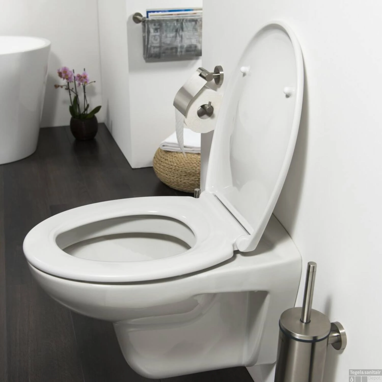 Toiletzitting Tiger Burton Softclose Duroplast Wit - Afbeelding 5