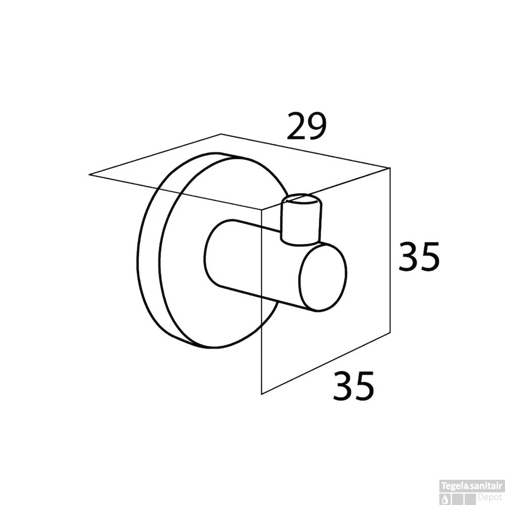 Handdoekhaak Tiger Boston Klein RVS Geborsteld - Afbeelding 4