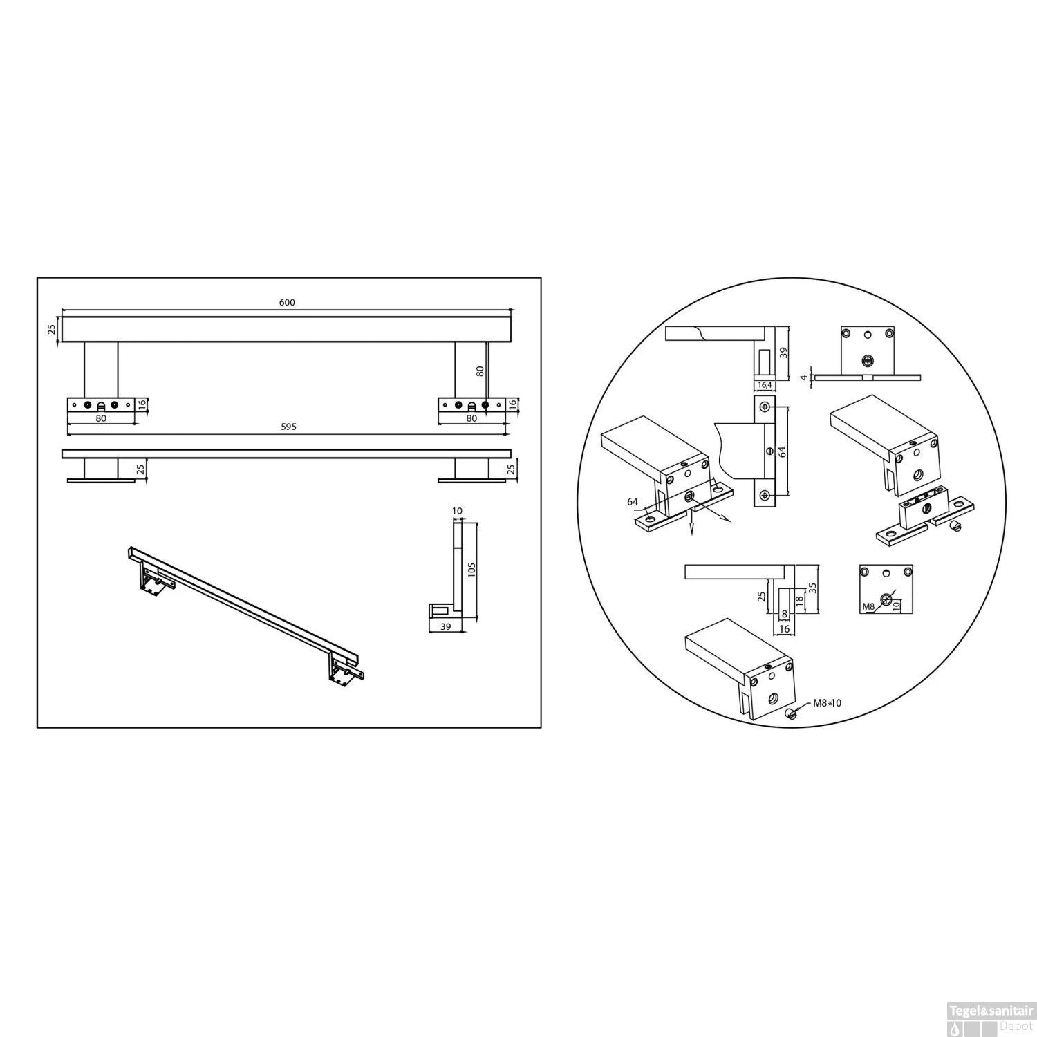 Spiegel Verlichting Tiger Helena LED 6100K 60 Cm Chroom - Afbeelding 8