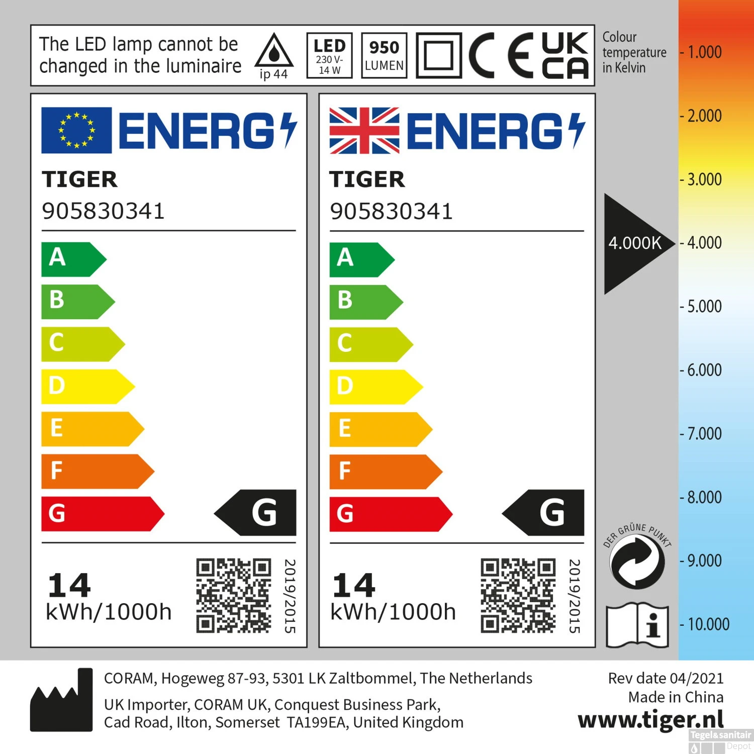 Spiegel Verlichting Tiger Helena LED 4000K 60 Cm Chroom - Afbeelding 10