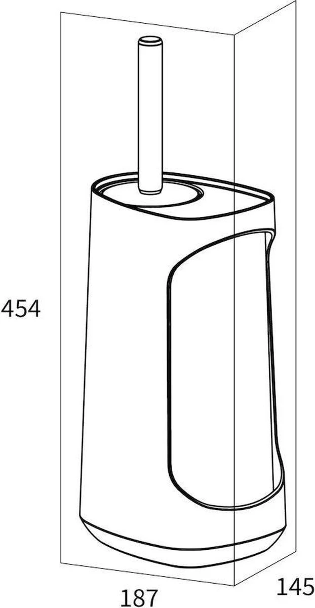 Tiger Tess - Toiletborstelhouder Met Opbergfunctie Vrijstaand En Swoop® Borstel Flexibel - Zwart / Antraciet - Afbeelding 8