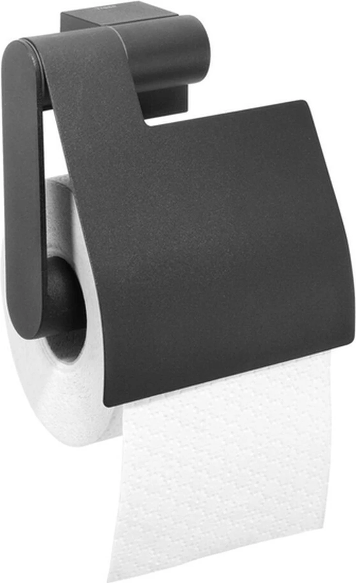 Tiger Nomad Toiletrolhouder Met Klep - Zwart - Afbeelding 2