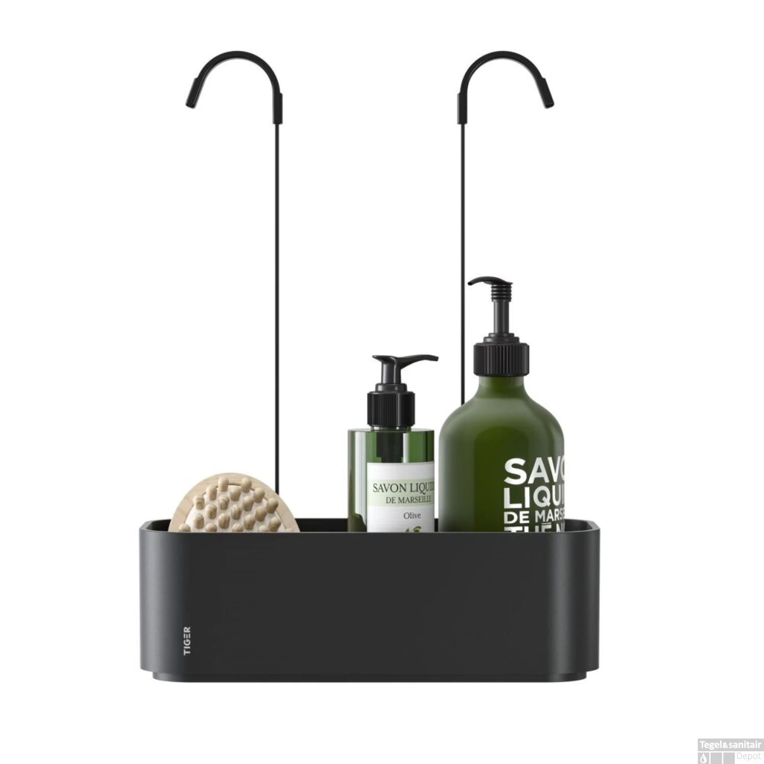 Ophangbaar Doucherek Tiger 2-Store Voor Douchekraan 25 Cm Zwart - Afbeelding 5