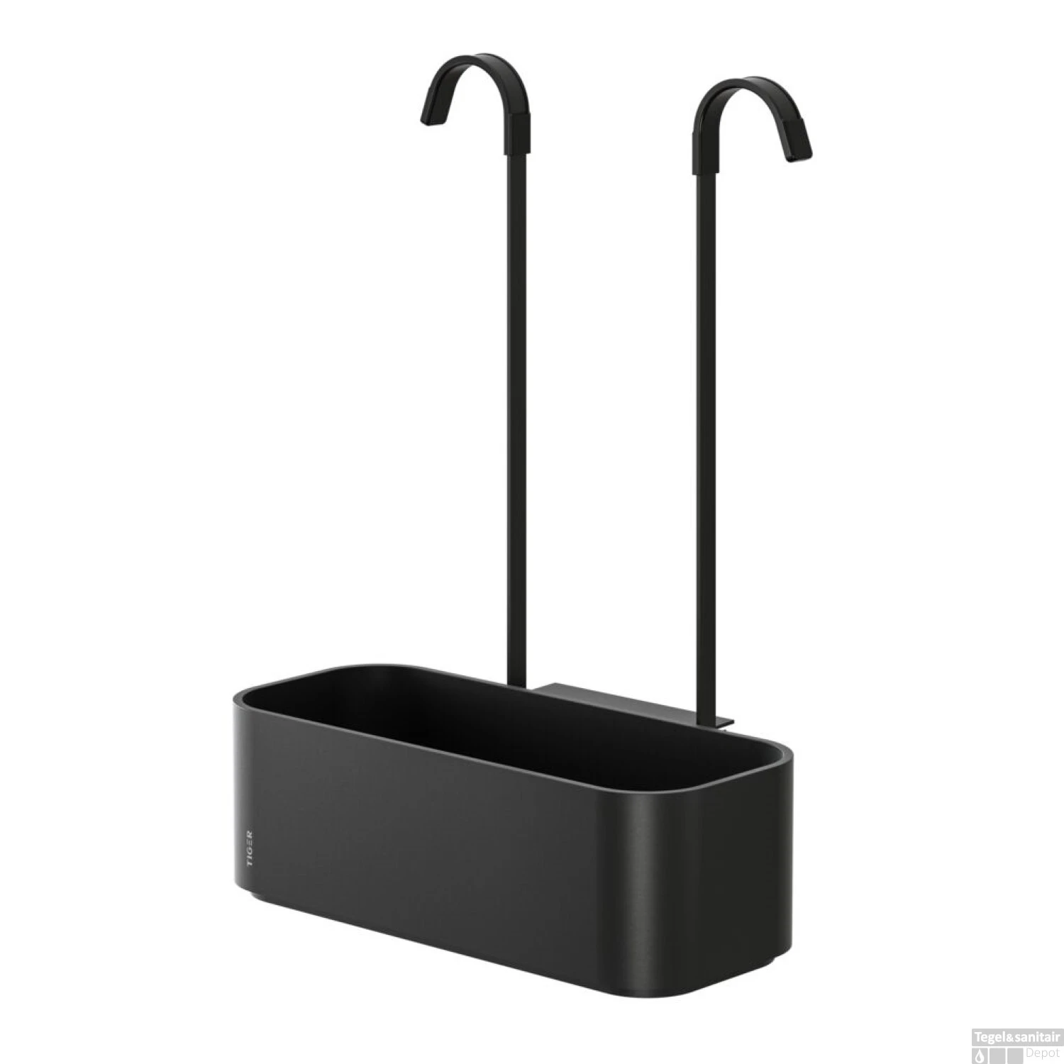Ophangbaar Doucherek Tiger 2-Store Voor Douchekraan 25 Cm Zwart - Afbeelding 2