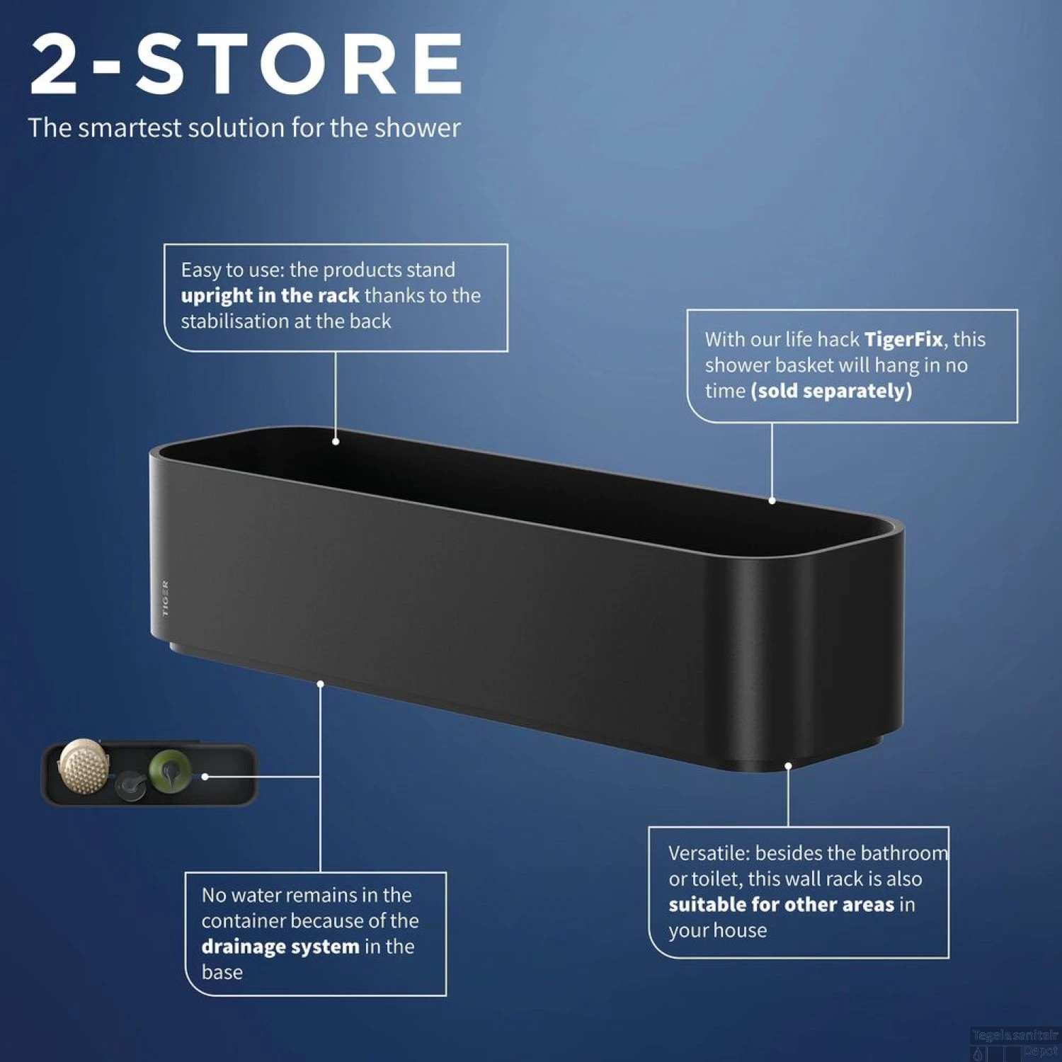 Douchemand Tiger 2-Store 35 Cm Zwart - Afbeelding 6