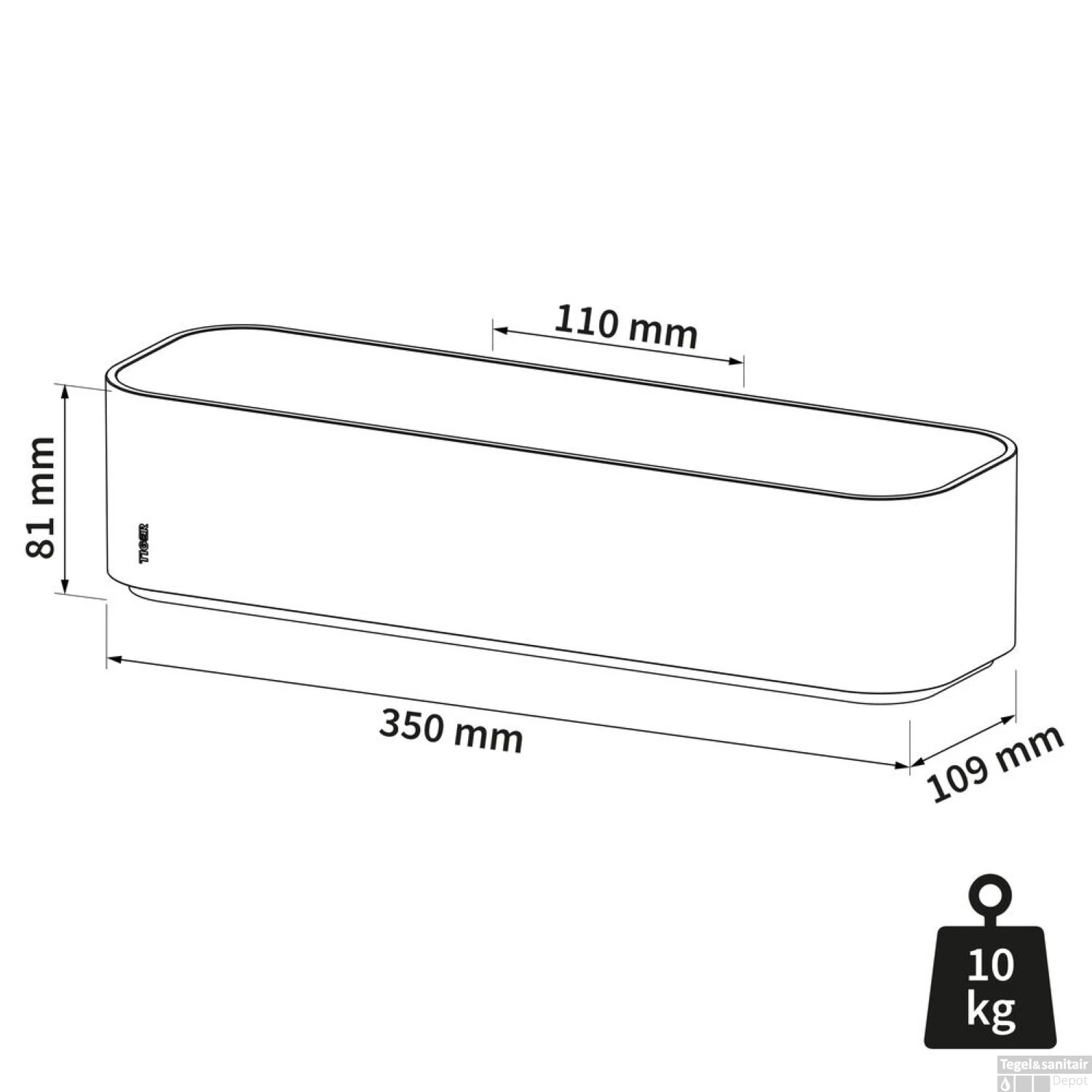 Douchemand Tiger 2-Store 35 Cm Zwart - Afbeelding 7