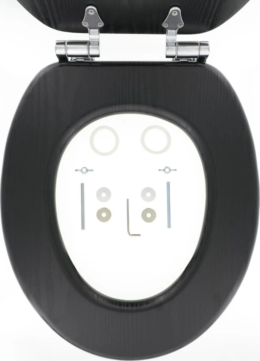 Tiger Blackwash - Toiletbril - WC Bril - MDF - Zwart - Afbeelding 10