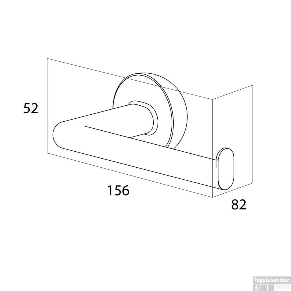 Toiletrolhouder Tiger Cooper Zonder Klep Met L-vorm RVS Geborsteld / Zwart - Afbeelding 4