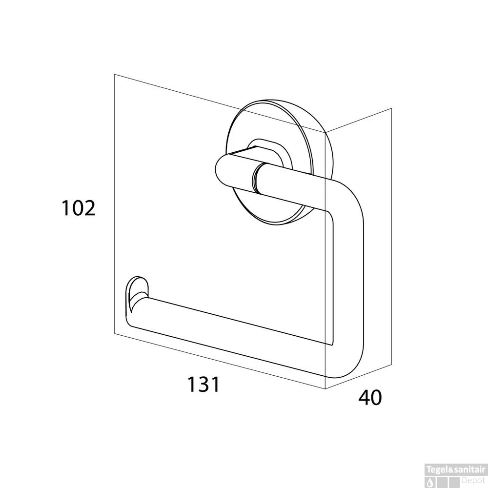 Toiletrolhouder Zonder Klep Tiger Cooper RVS Geborsteld / Zwart - Afbeelding 4