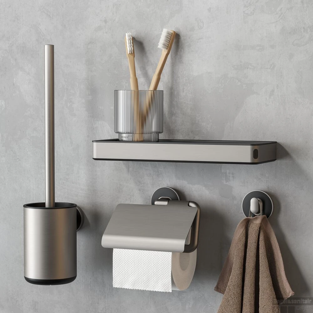 Toiletrolhouder Met Klep Tiger Cooper RVS Geborsteld / Zwart - Afbeelding 5