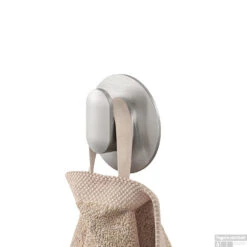 Handdoekhaak Medium Tiger Cooper Met Zelfklevende Wandsteun RVS Geborsteld